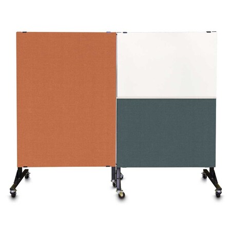 United Visual Products Sliding Door Indoor Enclosed Corkboard, 4 UV9001ACSH-BLACK-DRKSPR